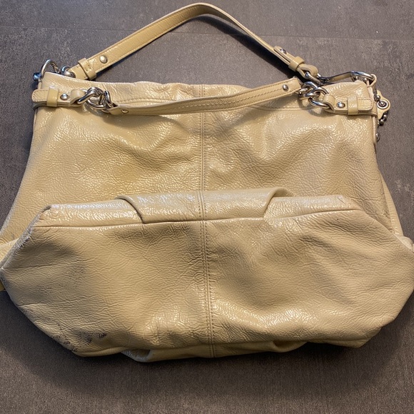 Coach Ivory Patent Shoulder Bag - Picture 5 of 11
